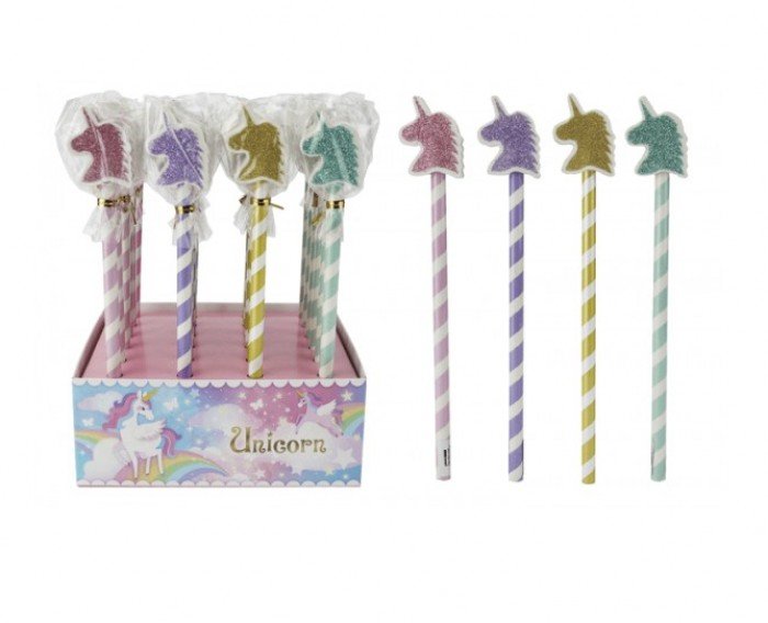 lote 24 lápices unicornios