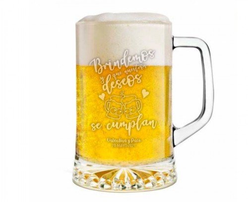 jarra cerveza nombre invitados