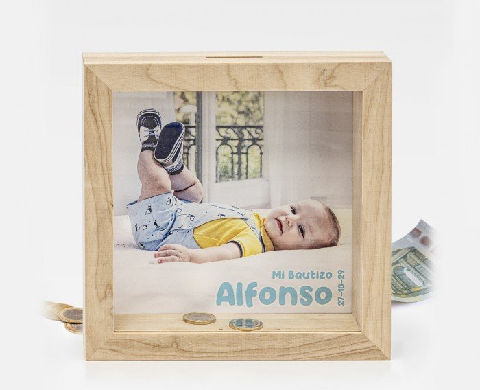 hucha madera personalizada