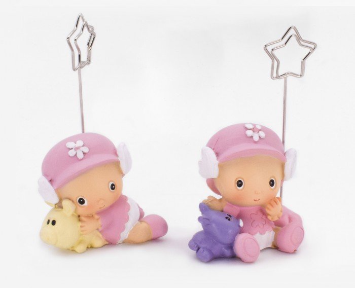 pinza bebé gorrito rosa