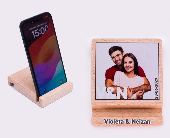 soporte móvil novios