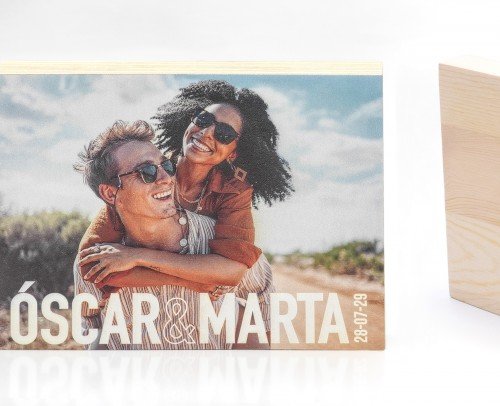 madera foto personalizada
