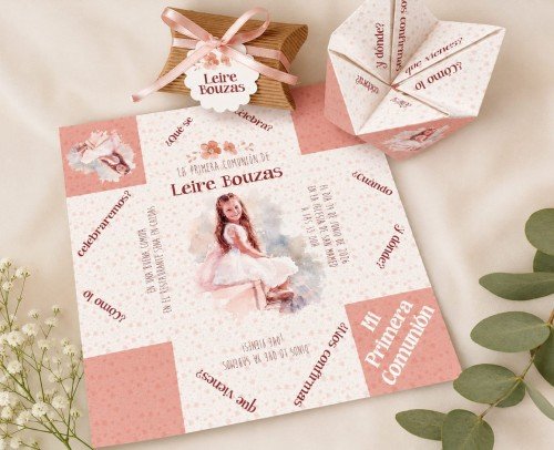 invitaci&oacute;n comecocos flores