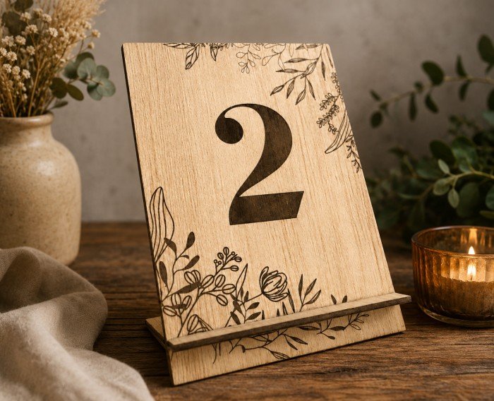 Mesario de madera personalizado