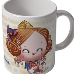 taza cerámica fallera boxeta