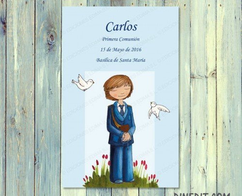 recordatorio niño y palomas