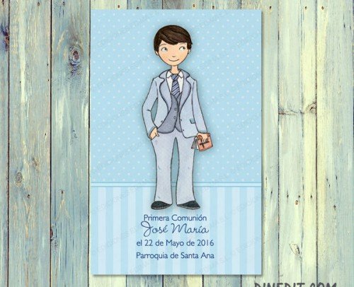 recordatorio niño en traje
