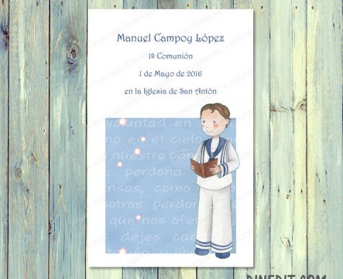 recordatorio niño con libro