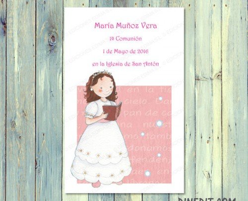recordatorio niña con libro