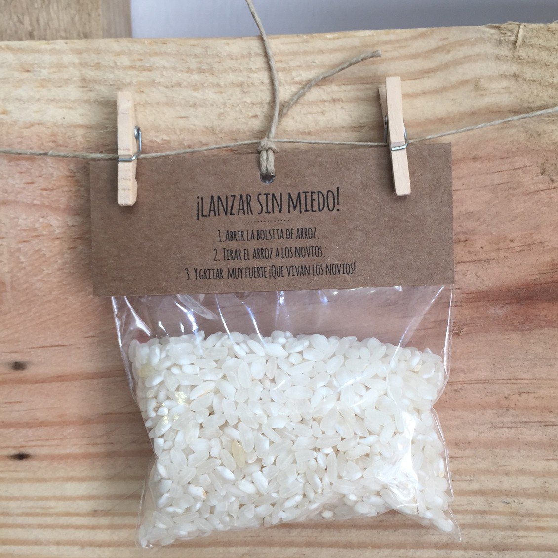 Accesible evolución botón saquitos de arroz personalizados