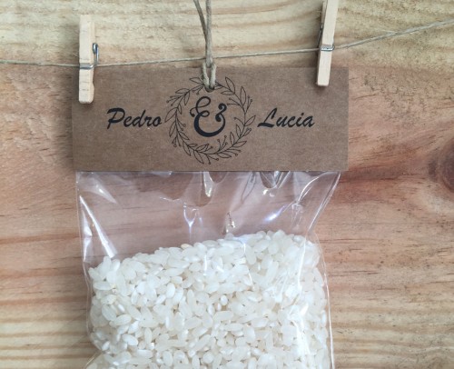 bolsitas de arroz personalizadas