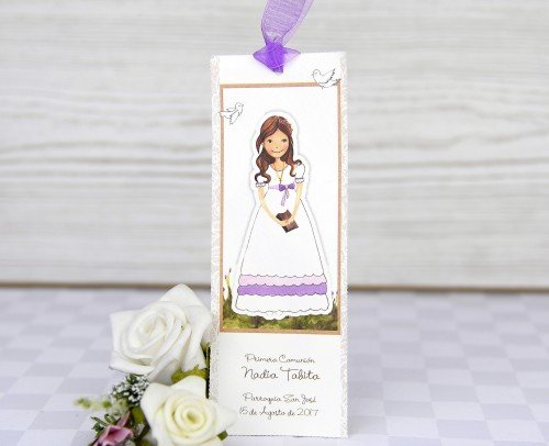 punto de lectura niña lazo vestido