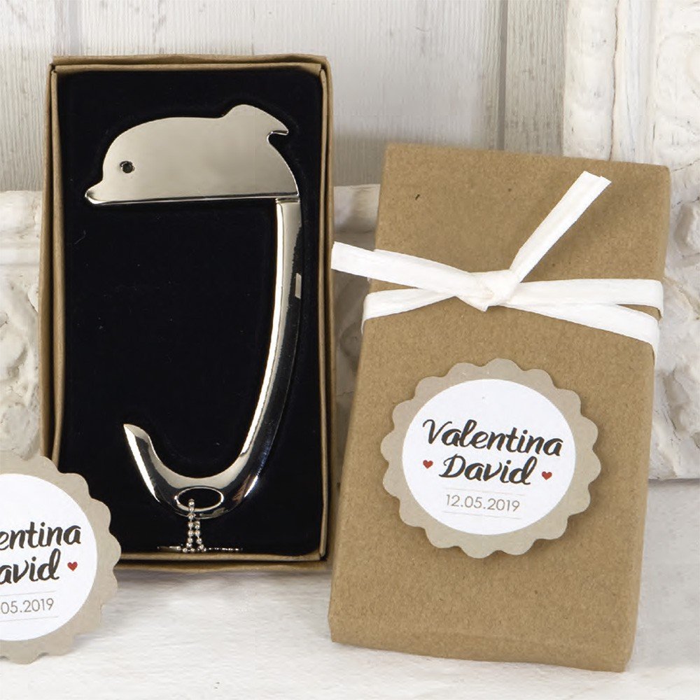Cuelga bolsos personalizados para regalar en bodas recuerdo