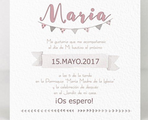 invitación "banderines"