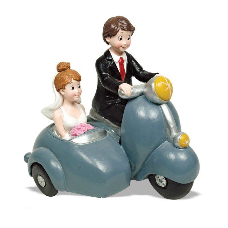 novios sidecar :: especial boda :: figuras tarta de novios ...