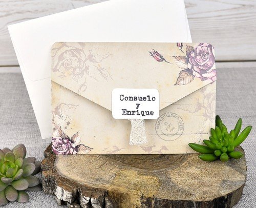 invitación de boda correspondencia postal