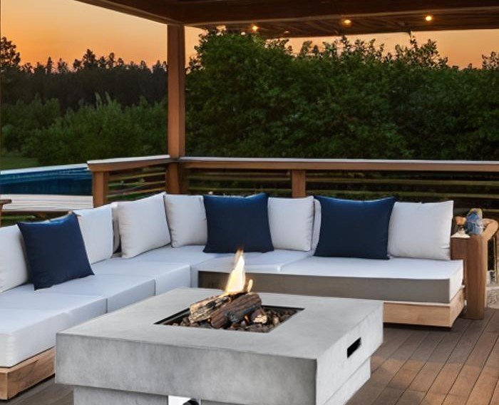 Mesa de exterior cuadrada HESTIA 107x107x36