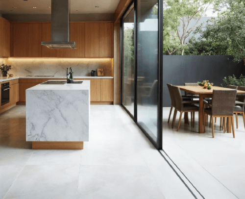 Folleto - suelo continuo, umbral invisible