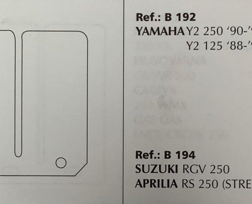 LAMINAS DE FIBRA DE CARBONO DE SUZUKI RGV 250 Y APRILIA RS 250