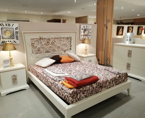 Dormitorio clasico patinado beig