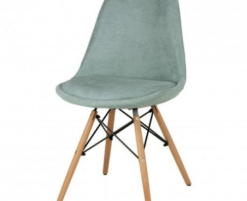 Silla Lindi tapizada verde