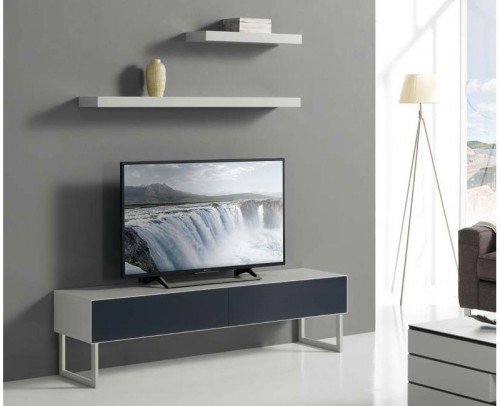 Mesa tv 732 con patas de madera Edicion Mobiliario