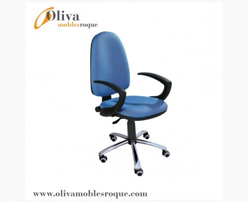silla oficina 206 pie cromo y con brazos