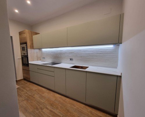 Cocina Modelo Vela Lacado Verde Claro Seda