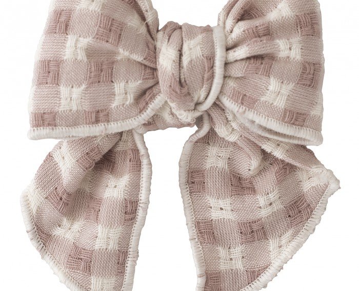 Lazo pinza pelo rosa cuadros de Calamaro - Colección Egeo