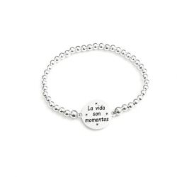 Pulseras personalizadas de plata.