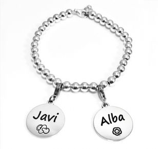 Pulseras personalizadas plata de Ley