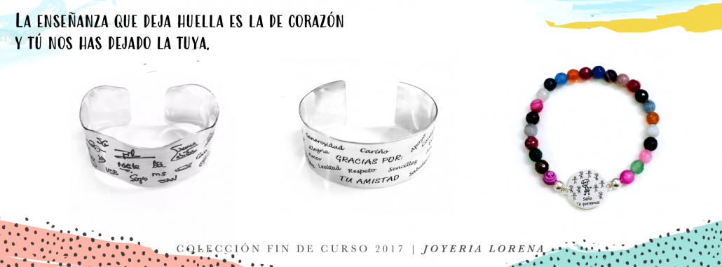 Brazaletes personalizados con nombres para maestras