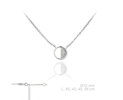Gargantilla circulo circonitas plata