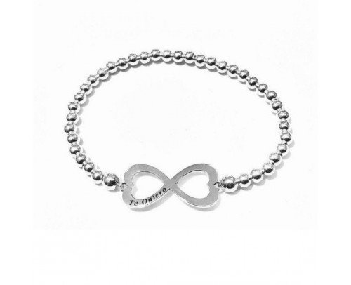 Pulsera infinito corazón Plata de Ley