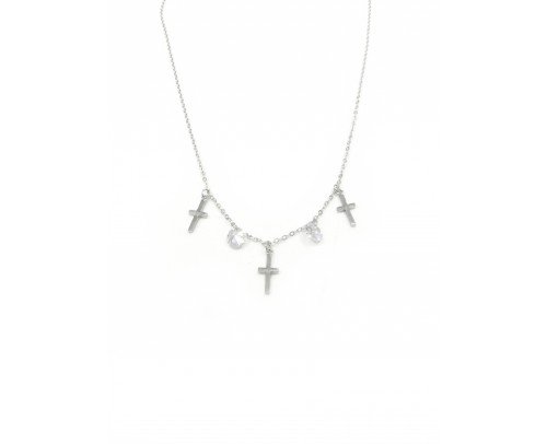 Gargantilla cruces Plata de Ley