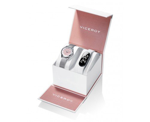 Pack Reloj+pulsera fitband niña comunión Viceroy 461114-74