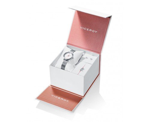 Pack reloj+pendientes de plata y pulsera niña comunión Viceroy 401074-05