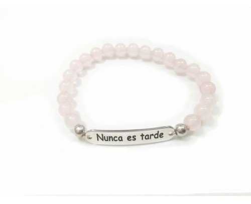 Pulsera nunca es tarde plata