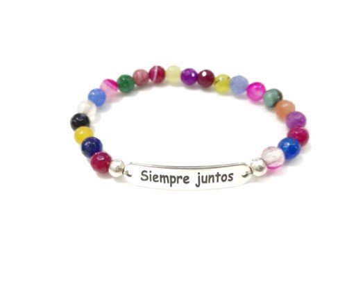 Pulsera siempre juntos plata