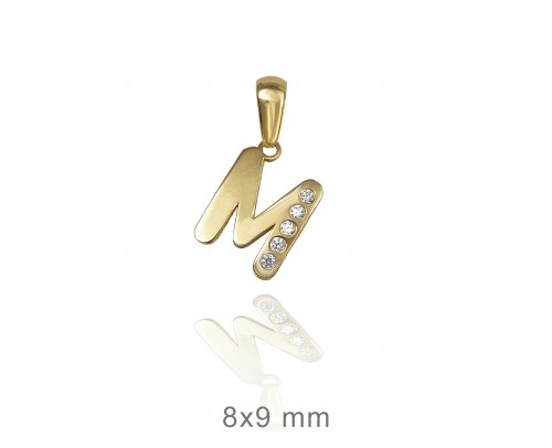 Colgante letra "M"Oro 18K