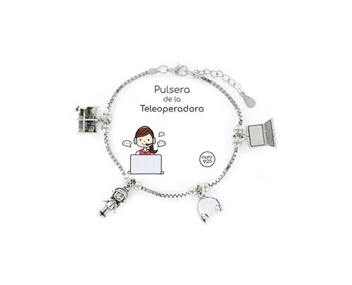Pulsera de plata Eres lo más... Teleoperadora 9107636