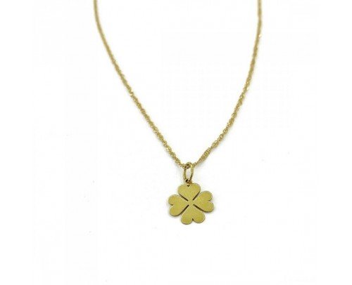 Gargantilla trébol de Oro 18K