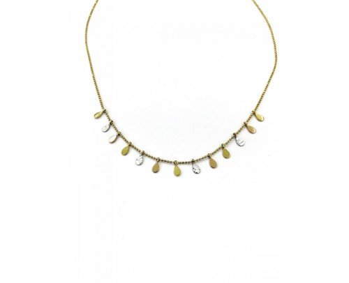 Gargantilla mini chapitas de Oro 18K