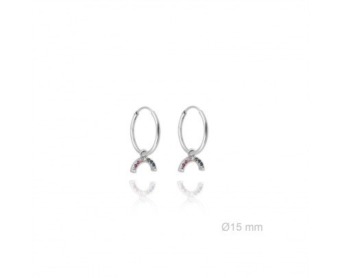 Pendientes arcoiris de Plata.