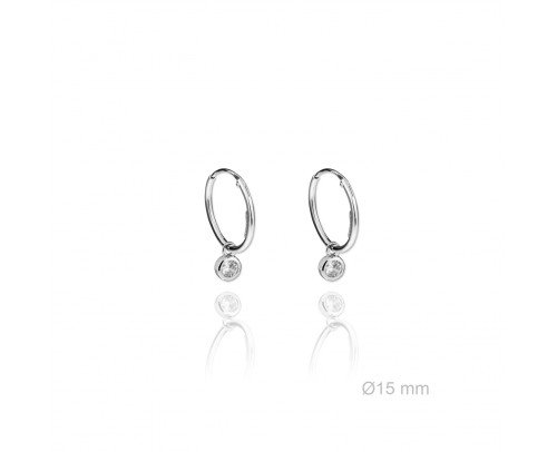 Pendientes de plata con circonita.