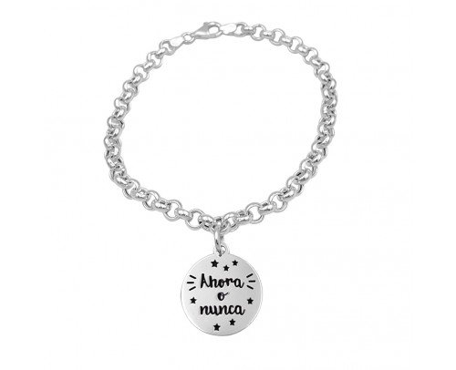 Pulsera eslabones ahora o nunca de Plata.
