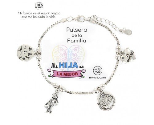 Pulsera de plata Eres lo más... Hija 9107868