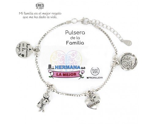 Pulsera de plata Eres lo más... Hermana 9107869