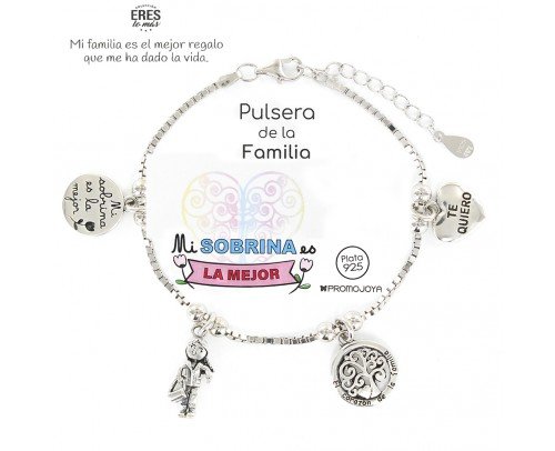 Pulsera de plata Eres lo más... Sobrina 9107872