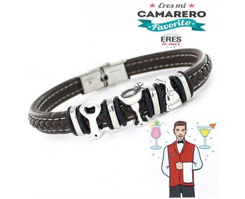 Pulsera plata Eres mi Camarero favorito